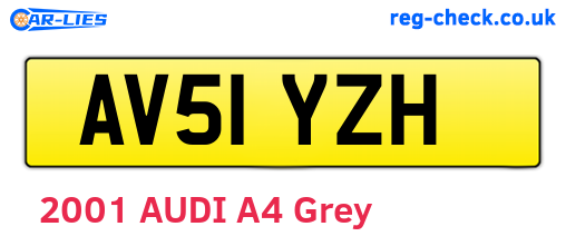 AV51YZH are the vehicle registration plates.