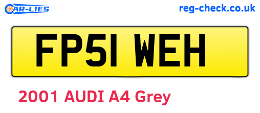 FP51WEH are the vehicle registration plates.
