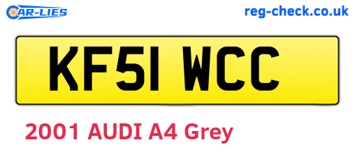 KF51WCC are the vehicle registration plates.