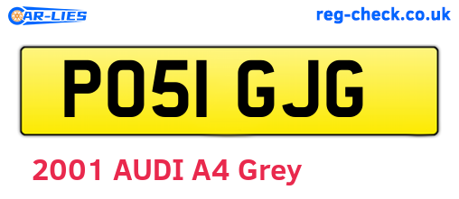 PO51GJG are the vehicle registration plates.