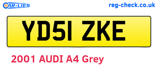 YD51ZKE are the vehicle registration plates.