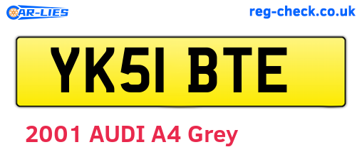 YK51BTE are the vehicle registration plates.