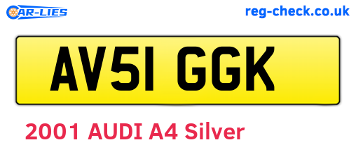 AV51GGK are the vehicle registration plates.