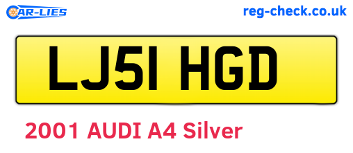 LJ51HGD are the vehicle registration plates.