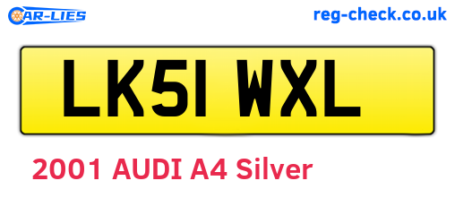 LK51WXL are the vehicle registration plates.