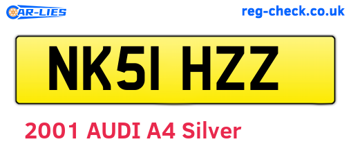 NK51HZZ are the vehicle registration plates.