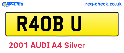R4OBU are the vehicle registration plates.