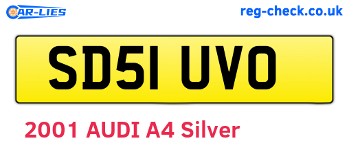 SD51UVO are the vehicle registration plates.