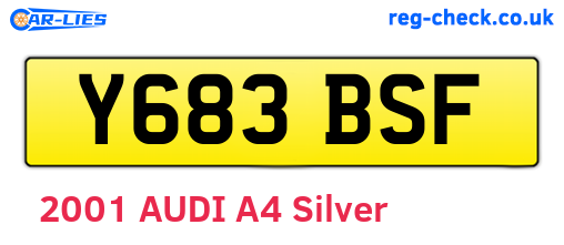 Y683BSF are the vehicle registration plates.