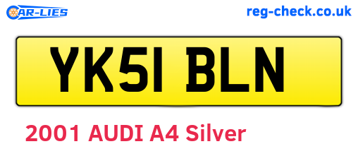 YK51BLN are the vehicle registration plates.