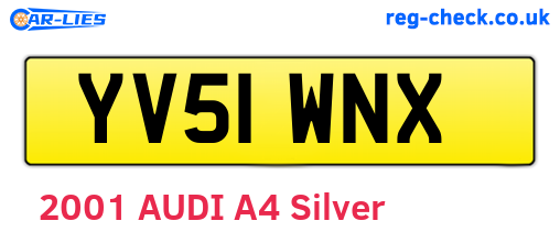 YV51WNX are the vehicle registration plates.