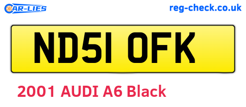 ND51OFK are the vehicle registration plates.