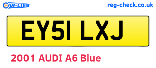 EY51LXJ are the vehicle registration plates.