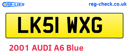 LK51WXG are the vehicle registration plates.