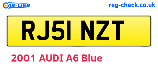 RJ51NZT are the vehicle registration plates.