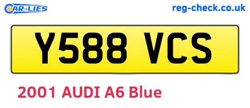 Y588VCS are the vehicle registration plates.