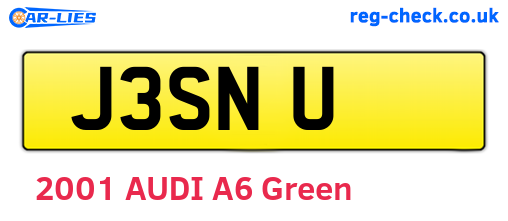 J3SNU are the vehicle registration plates.