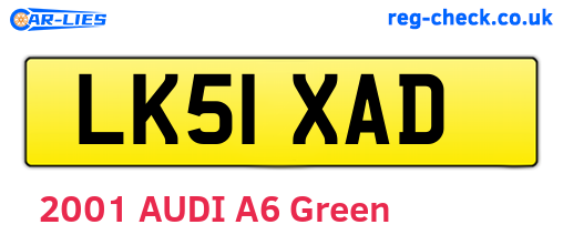 LK51XAD are the vehicle registration plates.