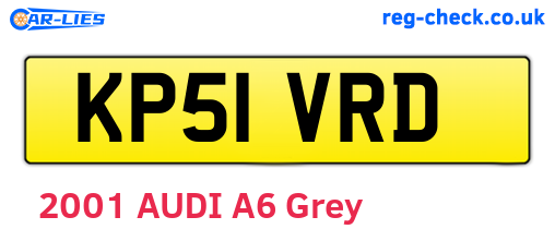 KP51VRD are the vehicle registration plates.