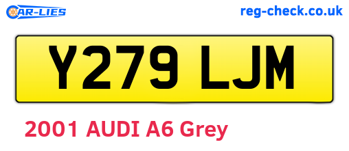 Y279LJM are the vehicle registration plates.