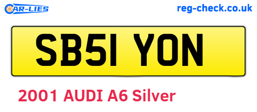 SB51YON are the vehicle registration plates.