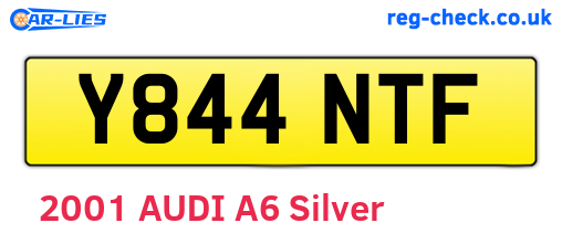 Y844NTF are the vehicle registration plates.