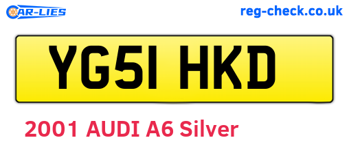 YG51HKD are the vehicle registration plates.