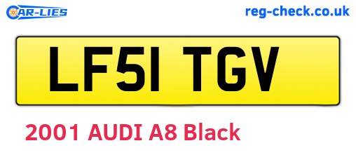 LF51TGV are the vehicle registration plates.