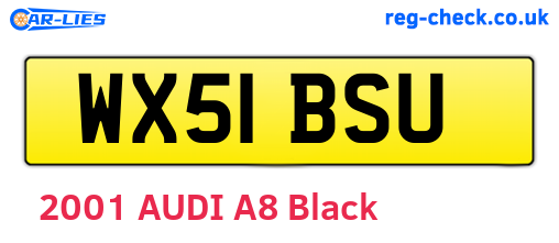 WX51BSU are the vehicle registration plates.