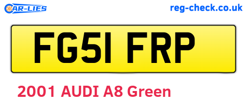 FG51FRP are the vehicle registration plates.