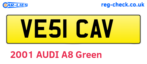 VE51CAV are the vehicle registration plates.