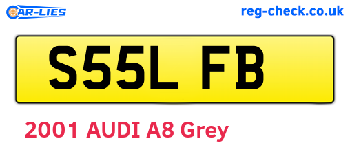 S55LFB are the vehicle registration plates.