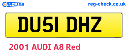 DU51DHZ are the vehicle registration plates.