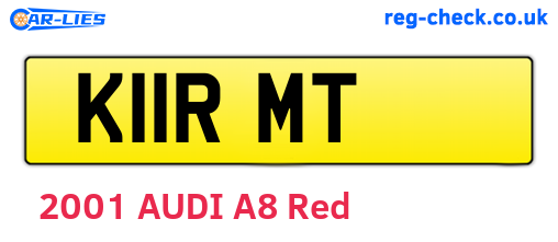K11RMT are the vehicle registration plates.