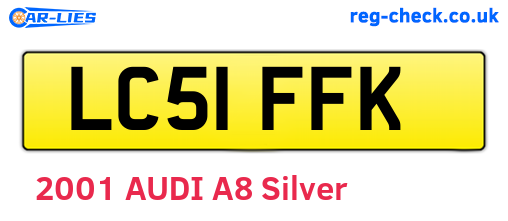 LC51FFK are the vehicle registration plates.