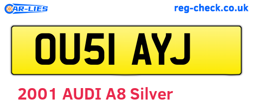 OU51AYJ are the vehicle registration plates.