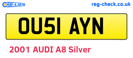 OU51AYN are the vehicle registration plates.
