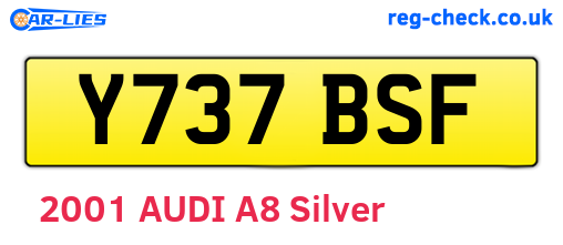 Y737BSF are the vehicle registration plates.