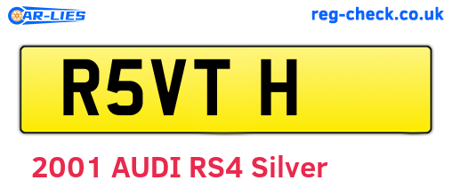 R5VTH are the vehicle registration plates.