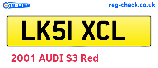 LK51XCL are the vehicle registration plates.
