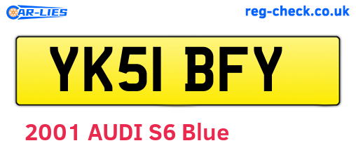 YK51BFY are the vehicle registration plates.