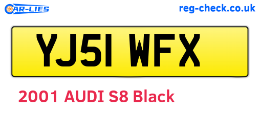 YJ51WFX are the vehicle registration plates.