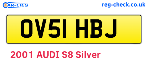 OV51HBJ are the vehicle registration plates.