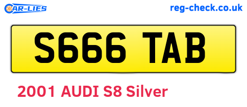S666TAB are the vehicle registration plates.