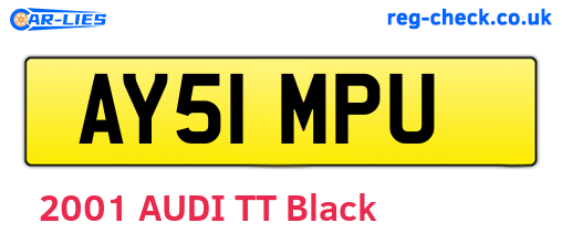 AY51MPU are the vehicle registration plates.