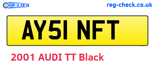 AY51NFT are the vehicle registration plates.