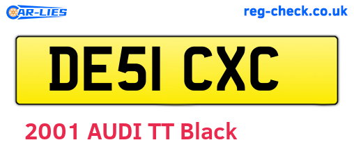 DE51CXC are the vehicle registration plates.