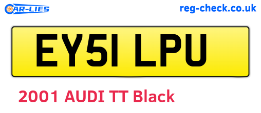 EY51LPU are the vehicle registration plates.