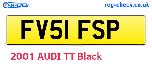 FV51FSP are the vehicle registration plates.