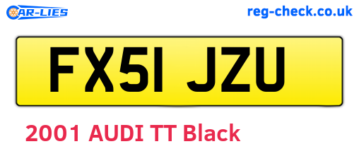FX51JZU are the vehicle registration plates.